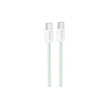 Cablu Type-C la Type-C, Hoco X104, PD60W, QC3.0, Braided, 1m, verde - Img 1