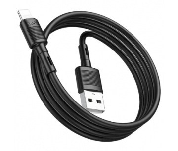 Cablu USB-A la Lightning, Hoco X83, 18W, 2.4A, 1m, negru - Img 3