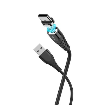 Cablu USB-A la USB-C, Hoco X63, 18W, 2.4A, 1m, negru - Img 1