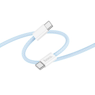 Cablu USB-C, Hoco X105, PD60W, QC3.0, 3A, Braided, 1m, albastru - Img 1