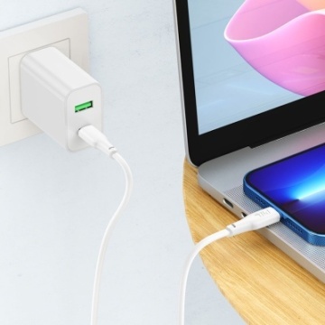 Cablu USB-C la Lightning Hoco X93, PD20W QC3.0 - 2m, alb - Img 4