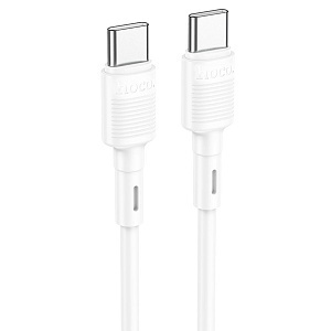 Cablu USB-C la Type-C, Hoco X83, PD60W, QC3.0, 1m, alb - Img 2