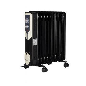 Calorifer electric Floria ZLN3666, 2500W, 11 elementi, termostat reglabil, negru