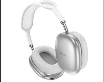 Casti Wireless Hoco W55, Over Ear, BT 5.4, 200h StandBy, TF Card, argintiu - Img 1