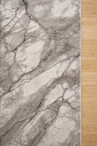 Covor Livario Imperial Effect Carrara, Interior Soft Lux, 2450 g/m² White Grey - Img 5