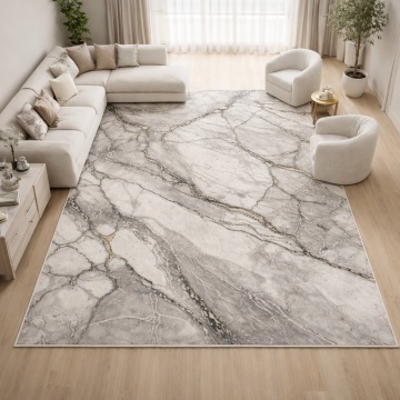 Covor Livario Imperial Effect Carrara, Modern Soft Lux, 2450 g/m² White Gold