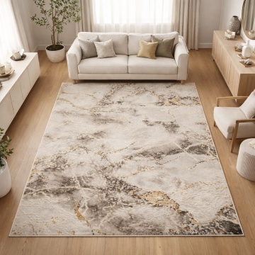 Covor Livario Imperial Effect Diamant, Premium Soft Lux, 2450 g/m² Cream Gold