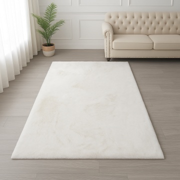 Covor Livario Pufos Blana Softdream Ivory White