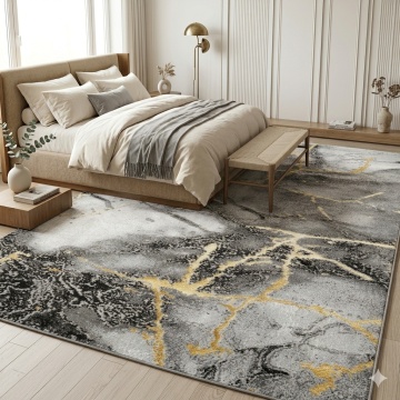 Covor Modern Livario Imperial Effect Gresie Grey Gold - Img 3