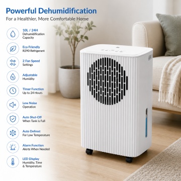Dezumidificator aer Zilan ZLN1061, 10L/24h, timer, humidistat reglabil, display LED, 205W, alb - Img 5