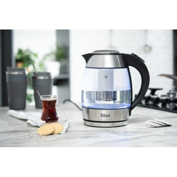 Fierbator de apa Zilan ZLN8948 – 1.8L, 2200W, filtru pentru ceai, iluminare albastra - Img 4