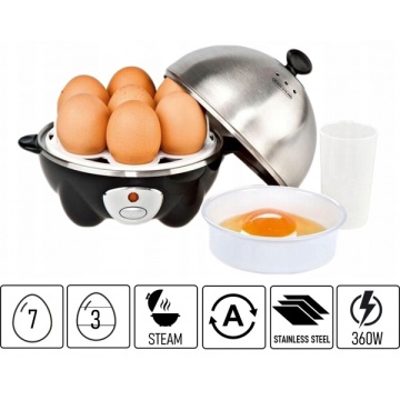 Fierbator oua ZILAN ZLN8075 – 360W, Capacitate 7 oua, Inox, negru - Img 4