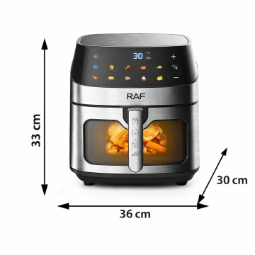 Friteuza cu Aer Cald RAF R5288, Capacitate 8L, 1700W Touch Control Premium, Negru - Img 7