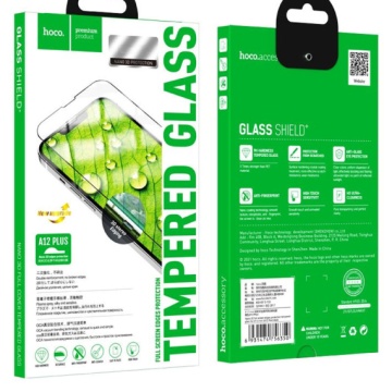 Hoco A12 Plus folie clear iPhone 15, sticla securizata 6D DustProof, rama neagra, HD Glass - Img 5