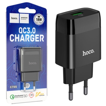 Incarcator Retea Hoco C72Q, 18W, 1xUSB-A, QC 3.0, negru - Img 5