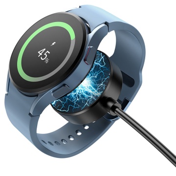 Incarcator Wireless Hoco CW48, Galaxy Watch, 2.5W, 5V, Qi Charging, negru - Img 2