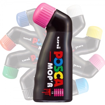 Marker UNI Posca mop'r PCM22, varf rotund buretat 3.0-19.0mm, roz - M1426 - Img 2