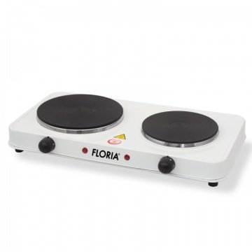 Plita electrica dubla Floria ZLN2843, 2500W, 2 ochiuri din fonta, termostat reglabil, protectie supraincalzire, indicator luminos, culoare alba - Img 2
