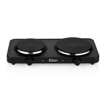 Plita electrica dubla Zilan ZLN2181, 2500W, plite din fonta, termostat reglabil, protectie supraincalzire, suprafata antiaderenta, culoare neagra