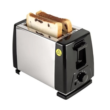Prajitor de paine RAF R262 750W, 6 trepte prajire, negru-argintiu - Img 1