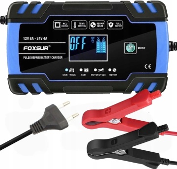 Redresor auto inteligent 12V 8A / 24V 4A, regenerare, desulfatare, afisaj digital, detectie temperatura, incarcare AGM/GEL - Img 1