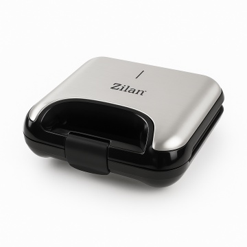 Sandwich maker 5 in 1 Zilan ZLN-3932, 800W, placi detasabile grill, triunghi, sandwich, vafe, nuci, antiaderente, negru/inox - Img 1