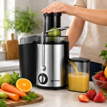 Storcator fructe și legume Hoffmans HM-622, 1200W, 2 viteze, Recipient suc 350ml, Tub inox, Sistem siguranța, Ușor de curățat - Img 5