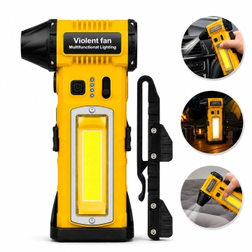 Suflanta Aer Comprimat Portabila 4 in 1 Pexor, Functie Aspirate, Turbo Fan 140000 RPM, 4 Trepte Putere, Baterie 8000 mAh, Incarcare USB-C, Motor Fara Perii, Galben-Negru - Img 8