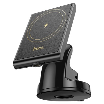 Suport auto Hoco HW20, wireless 15W, MagSafe, bord/parbriz, MultiAngle, negru - Img 3