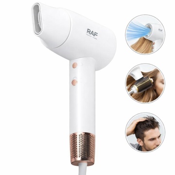 Uscator Par Profesional Raf R423 1600W, Control Inteligent, Temperatura si Cap Magnetic, Alb