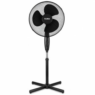 Ventilator cu picior Floria ZLN1181, 40W, 3 trepte viteza, oscilatie, negru