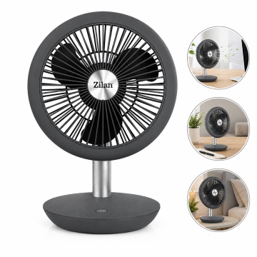 Ventilator portabil reincarcabil Zilan ZLN4000, USB, 5W, 18 cm, gri - Img 8