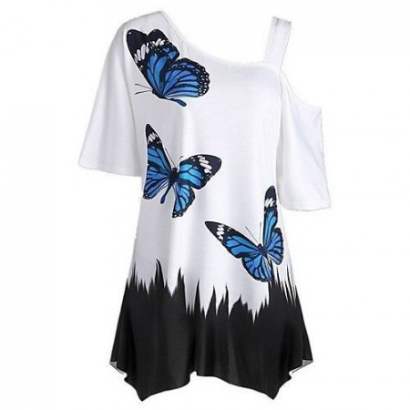 Color Block Animal Butterfly Top