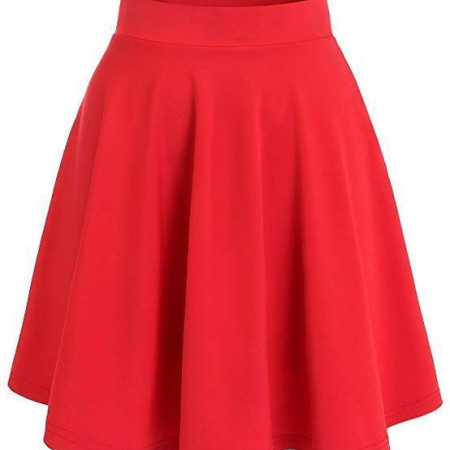 Versatile Stretchy Flared Mini Skirt