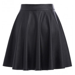 High Waist Synthetic Skirt