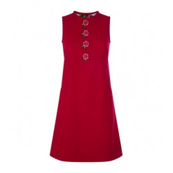 Wool Crepe Shift Dress