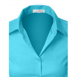 Women's Roll Up Button Down Shirt Stretch