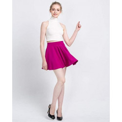 Versatile Stretchy Flared Mini Skirt