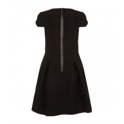Fit-and-Flare Bow Sleeve Dress