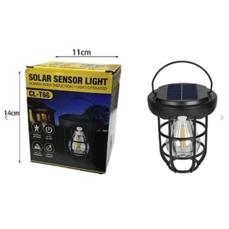 Lampa solara portabila CL T66 cu 3 led COB tip felinar, cu maner