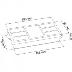 Organizator,18x9x3,5 cm, transparent - Img 3