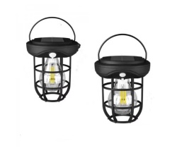 Lampa solara portabila CL T66 cu 3 led COB tip felinar, cu maner - Img 3
