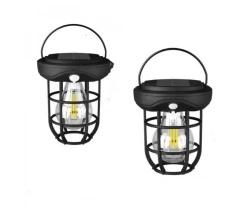 Lampa solara portabila CL T66 cu 3 led COB tip felinar, cu maner - Img 3