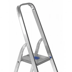 Scara aluminiu 3 trepte Golden - PIROLA Italy, H-max 61cm, cu protectii de plastic - Img 2