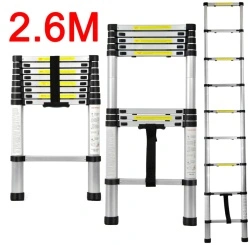 Scara Telescopica 260cm din Aluminiu Multifunctionala Inaltime Reglabila Pliabila