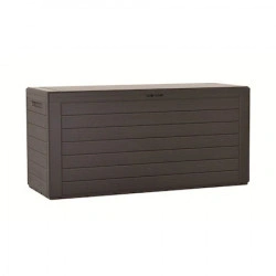 Lada depozitare, finisaj imitatie lemn - “Woodebox”, maro terra d`ombra, 280 litri, cm 116 x 43,8 x 55,5h