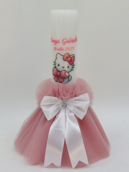 Lumanare Botez Cu Tematica Hello Kitty