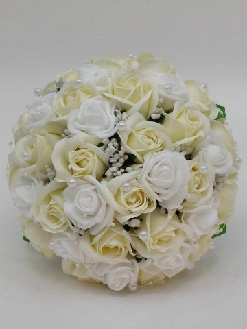 Buchet Mireasa Cu Flori Artificiale - Img 1