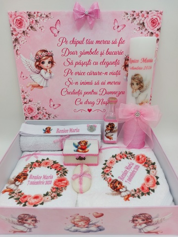 Trusou Botez Cu Îngeras Roz
