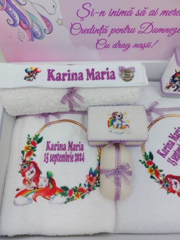 Trusou Botez Fetita Cu Unicorn Mov - Img 4
